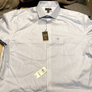 Tasso Elba Mens light blue Dress Shirt SZ 17 1/2 (34/35 XL)